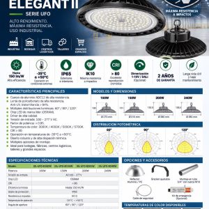 CAMPANA LED UFO IK10 100W – 150W – 200W