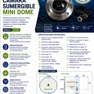 CAMARA SUMERGIBLE 4K PTZ PoE