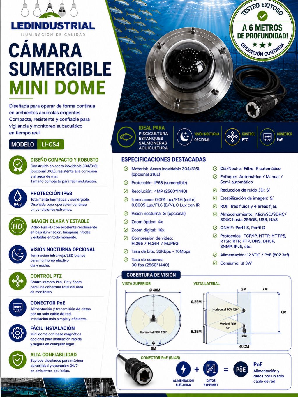 FICHA TECNICA CAMARA SUMERGIBLE